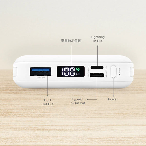 【門市發售】Garmma 永橙✖️Chiikawa  10000mAh  數顯帶線磁吸外置充電器（只限香港發售，不設平郵）