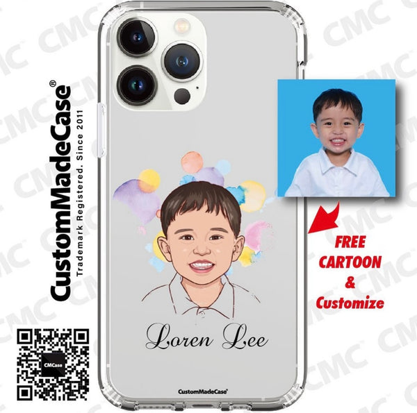 CustomMadeCase - Clear Case 相片設計 全透明防撞 手機殼 (人像 寵物 兒童 家庭) (CMC1014)