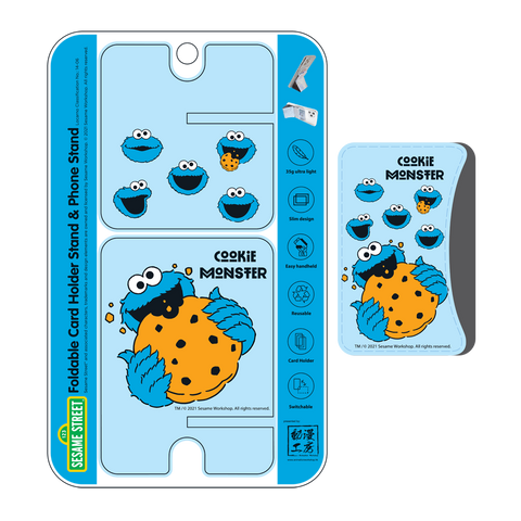 Sesame Street Cookie Monster Magsafe Card Holder & Phone Stand (SS85cc)