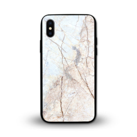 Glossy Graphic Glass Case - White Marble (CMC914)